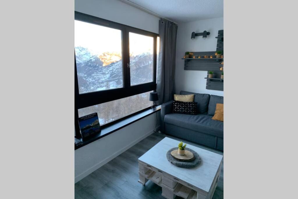 Studio 1600 Pied Des Pistes Avec Magnifique Vue Puy-Saint-Vincent Exteriér fotografie