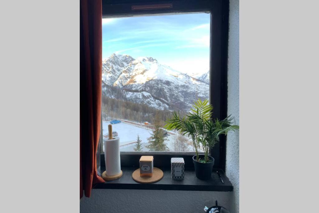 Studio 1600 Pied Des Pistes Avec Magnifique Vue Puy-Saint-Vincent Exteriér fotografie